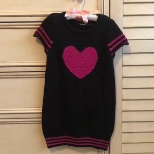 Heart Sweater Knit Dress Sz 6, hello Valentine!